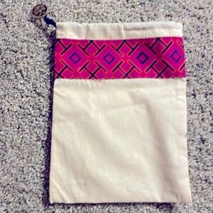 Tory Burch canvas little accessories bag! NWOT! From card holder purchase